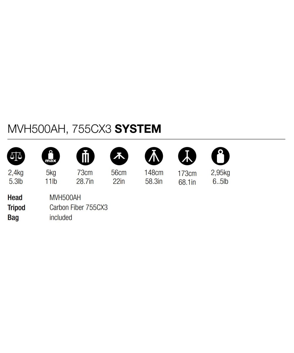 Manfrotto Kit Vídeo Amb Trípode Fibra De Carboni MDEVE 755CX3 + Ròtula